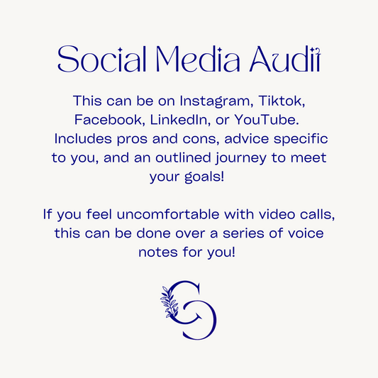 Social Media Audit (Zoom 1-1)